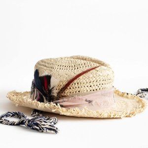 Zadig & Voltaire Florida Hat with cool skull and feathers embellishment